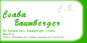 csaba baumberger business card